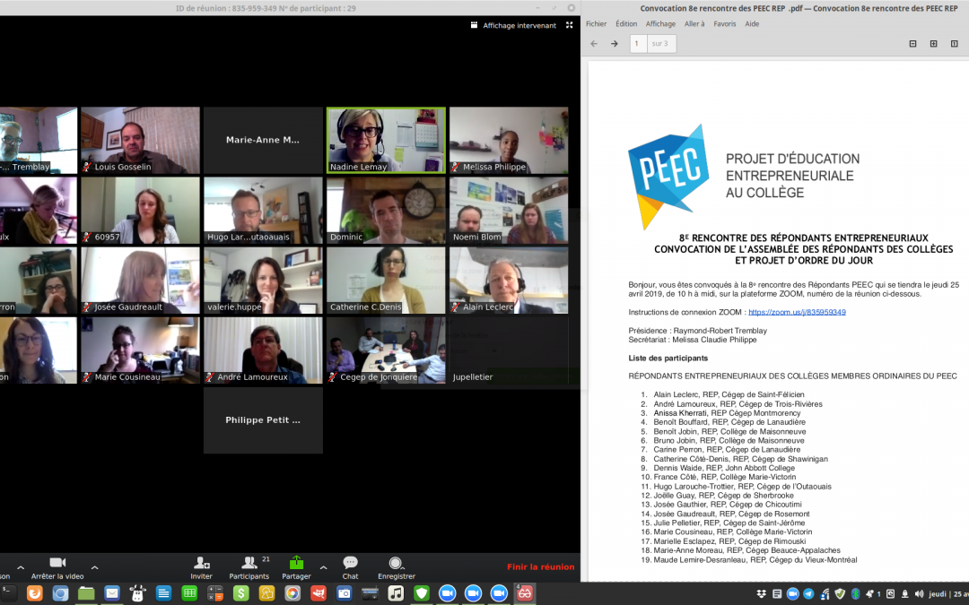 30 participants à la table des répondants : un nouveau record de participation pour le PEEC!