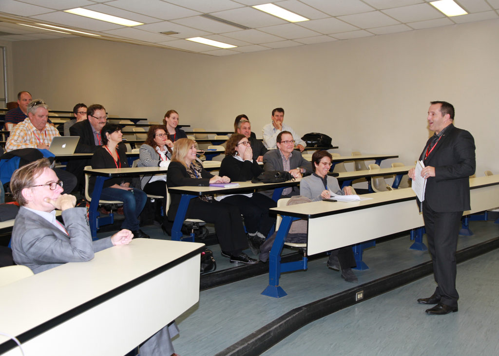 Le directeur général du Cégep de Trois-Rivières, monsieur Louis Gendron, lors de son allocution de clôture.