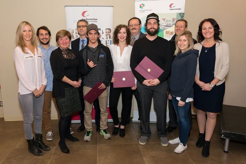 Jury et lauréats du concours de l'entrepreneuriat au cégep Limoilou